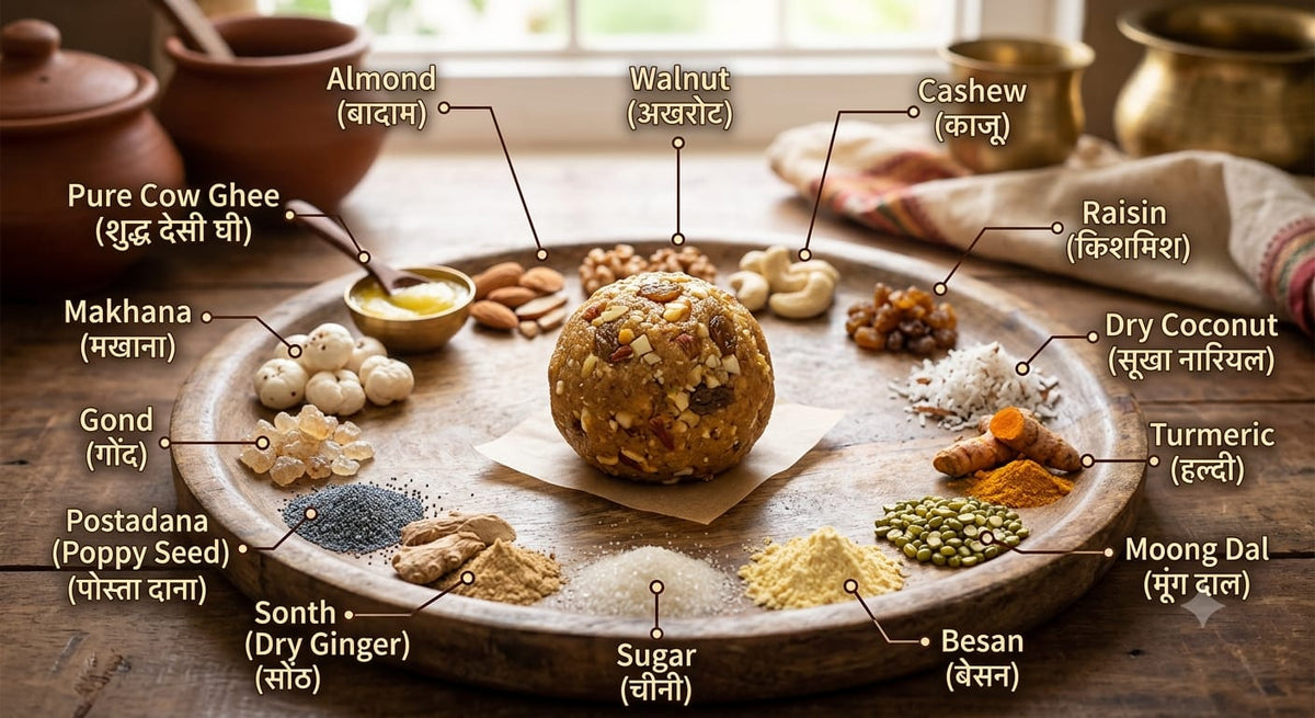 Dry Fruits Sonth Laddu | Traditional Immunity Supporting Sweet (Combo Pack Of 150g × 2)